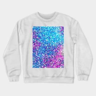 Turquoise Blue and Magenta Abstract Art Shapes Pattern Crewneck Sweatshirt